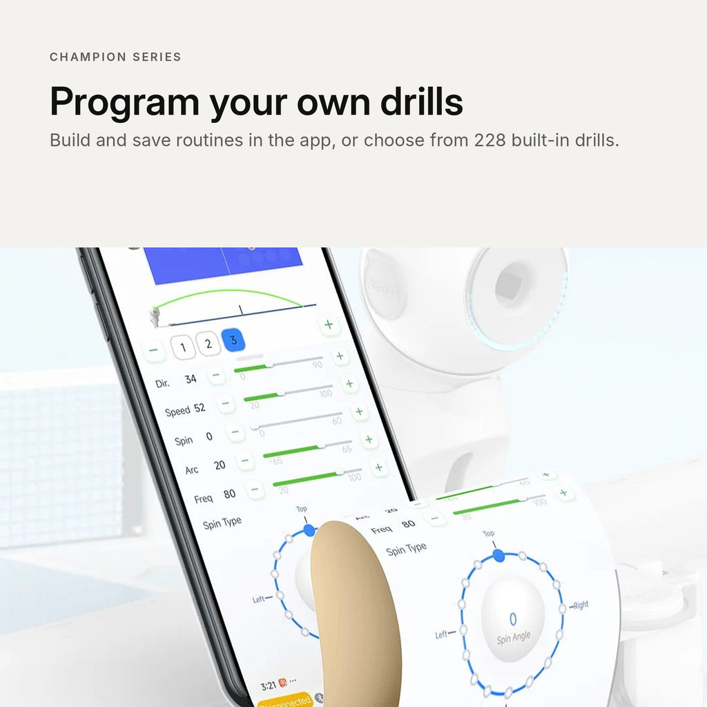 Program your own drills in the app