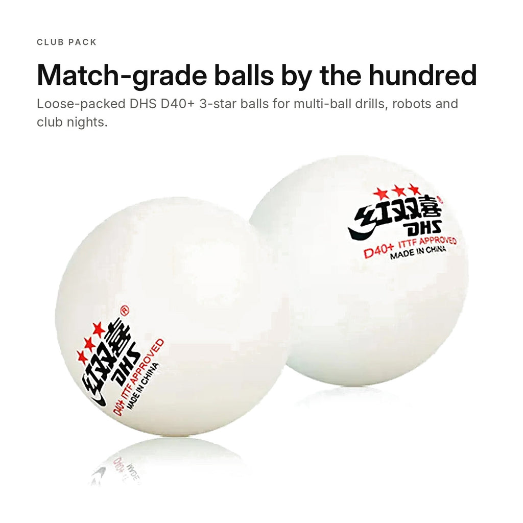 DHS D40+ 3-star club pack balls