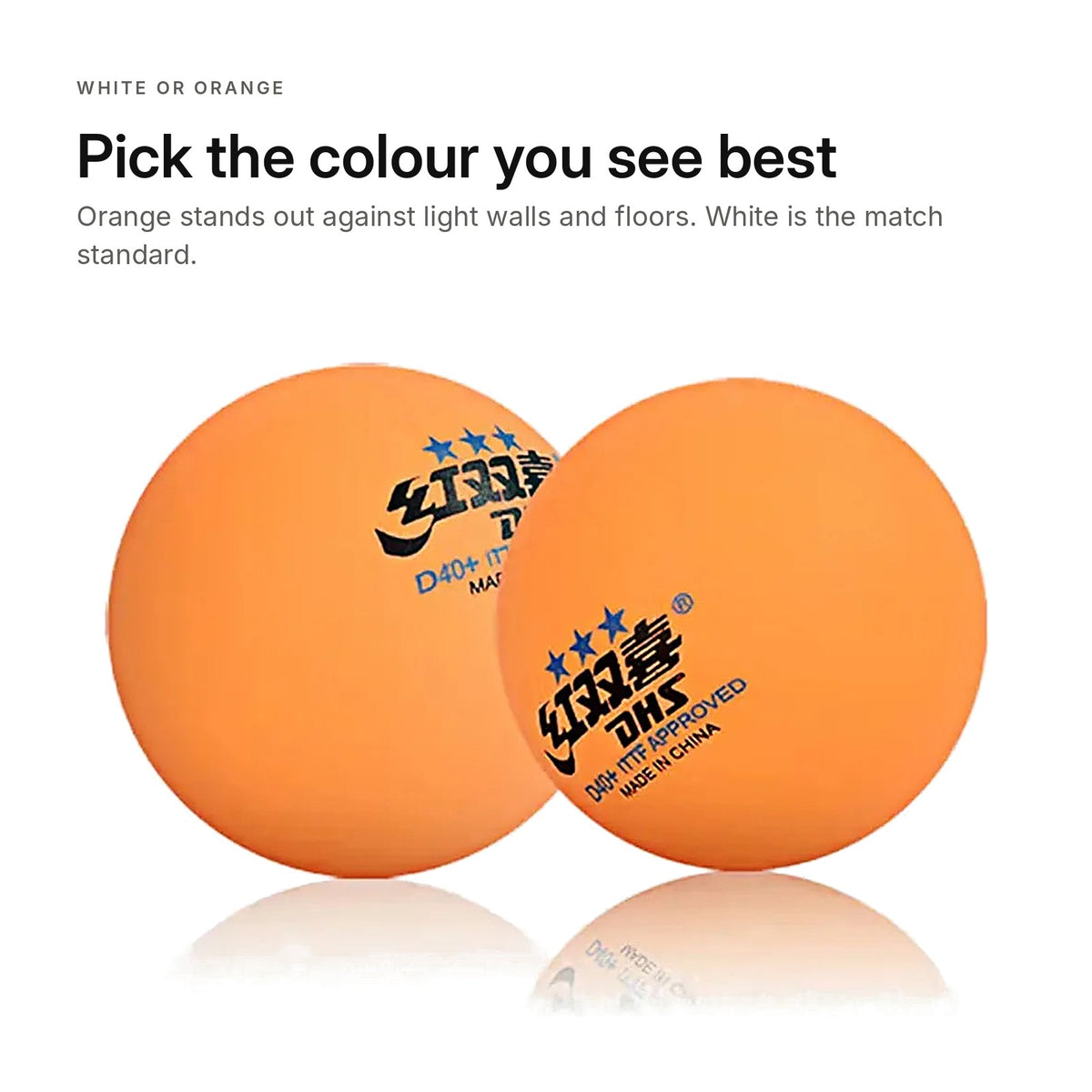 DHS D40+ table tennis balls