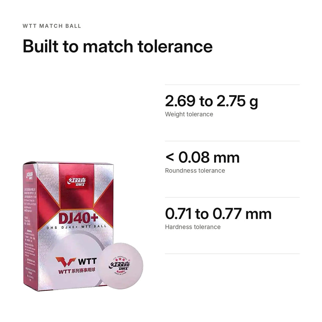DHS DJ40+ 3-star match balls