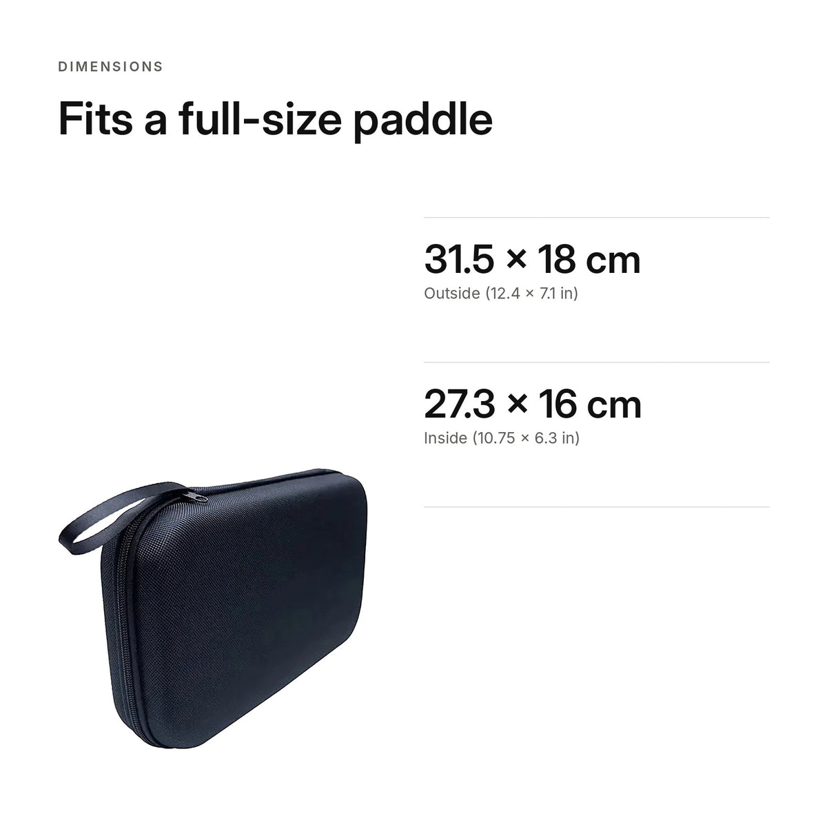 Hard shell paddle case
