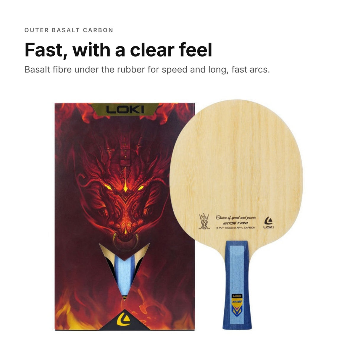 LOKI Rxton 7 Pro blade with its box